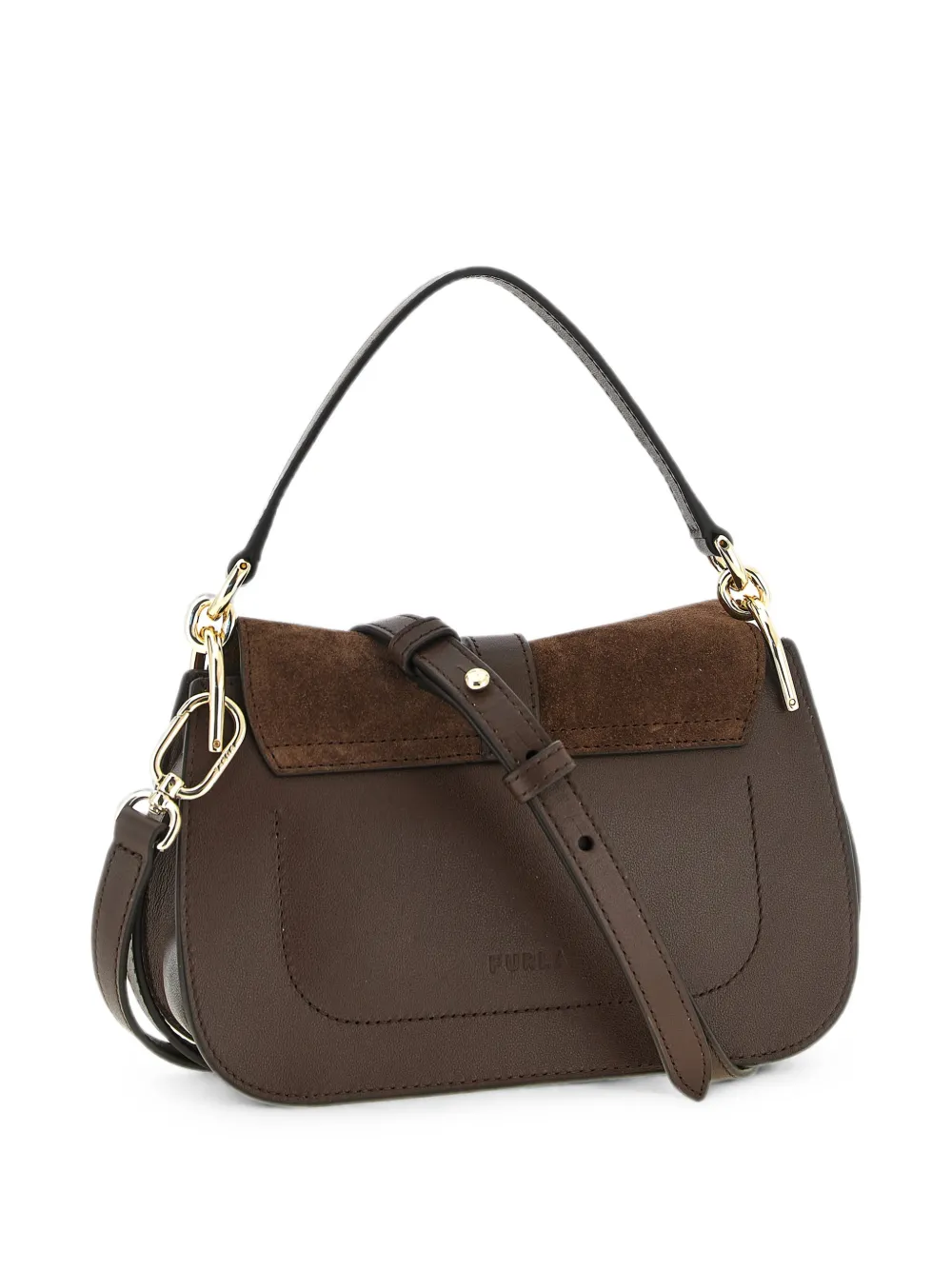 Furla Flow Arco shopper met gesp Bruin