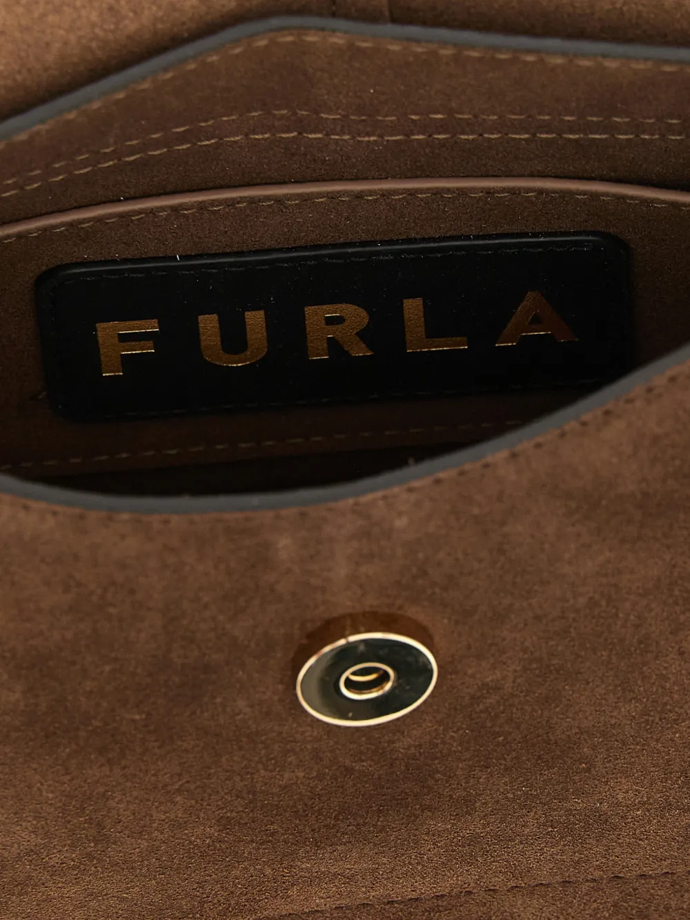 Furla Flow Arco shopper met gesp Bruin