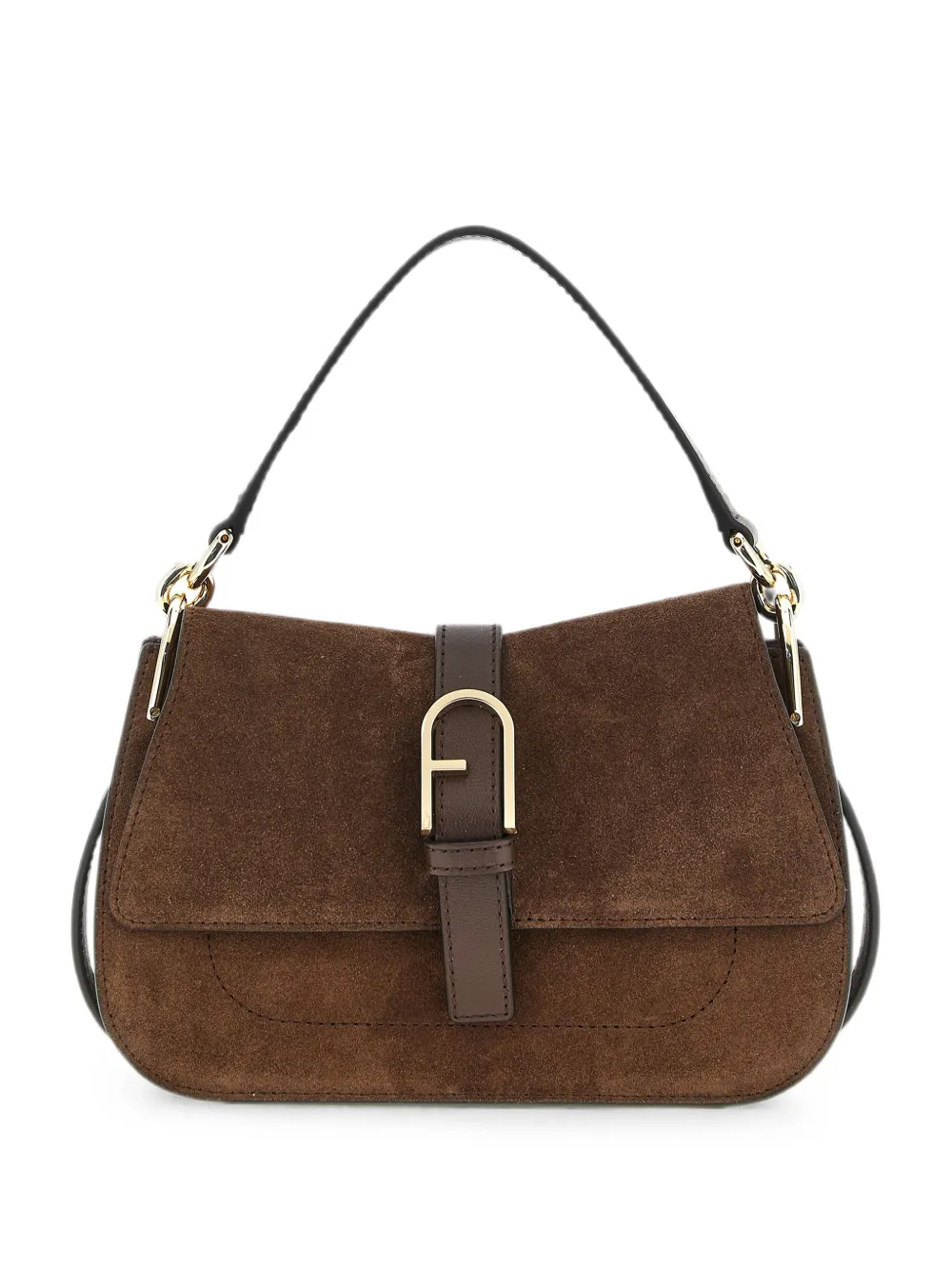 Furla Flow Arco buckle tote bag - Marrone