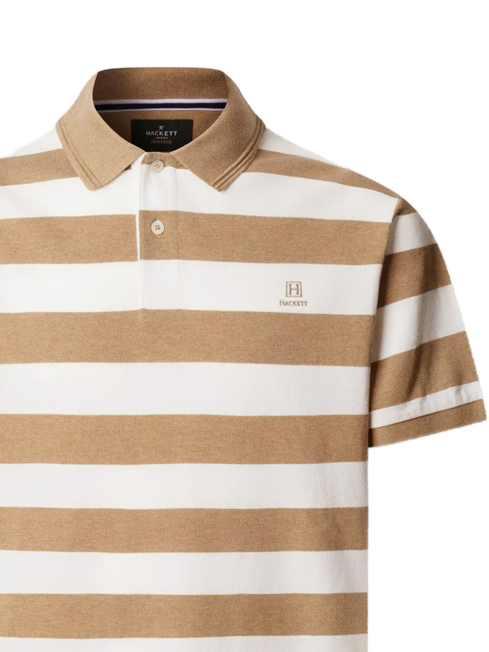 Hackett London Gestreept poloshirt Beige
