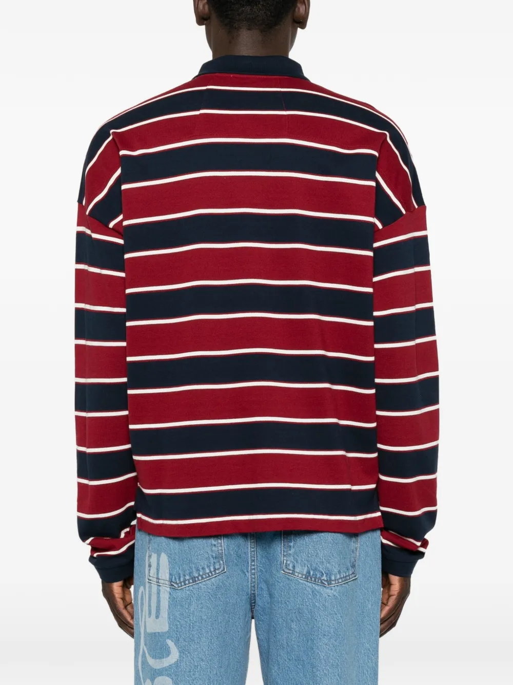 RHUDE Gestreept poloshirt Rood