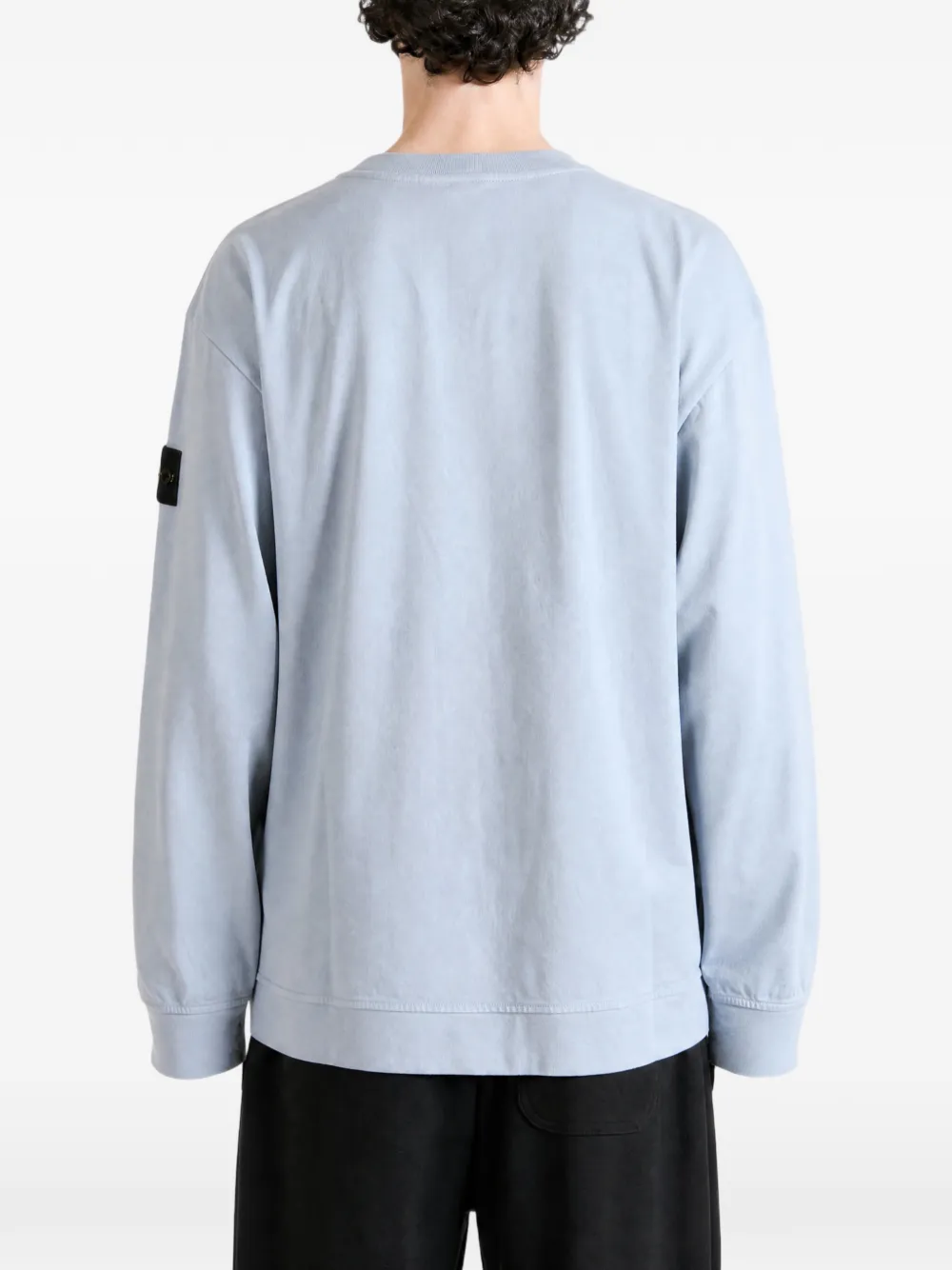 Stone Island 6100057 jersey sweater met print Blauw