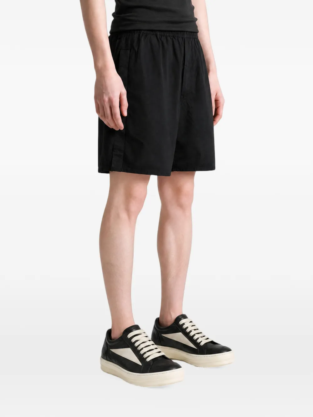 Stone Island L100001 stretch katoenen tela 'paracadute' bermuda shorts Zwart