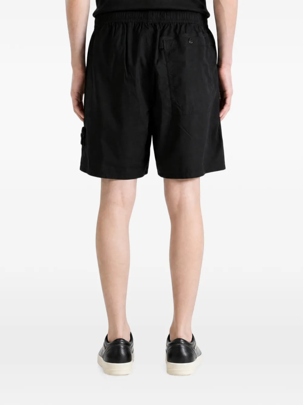 Stone Island L100001 stretch katoenen tela 'paracadute' bermuda shorts Zwart