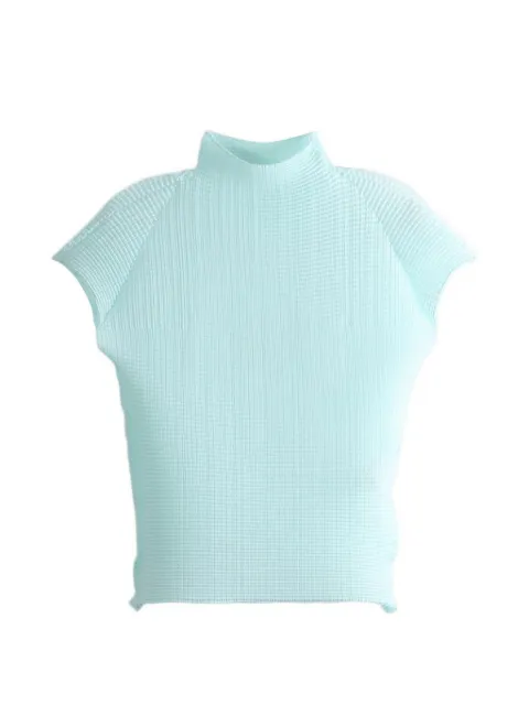 Issey Miyake haut plissé Wooly Pleats-68 à col montant