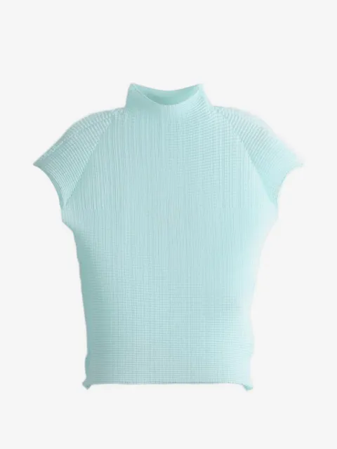Issey Miyake Wooly Pleats-68 pleated high-neck top