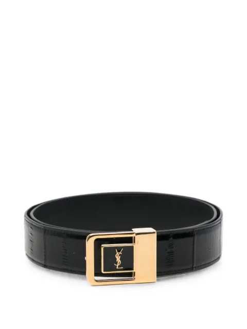 Saint Laurent LA 66 buckle belt in hagfish
