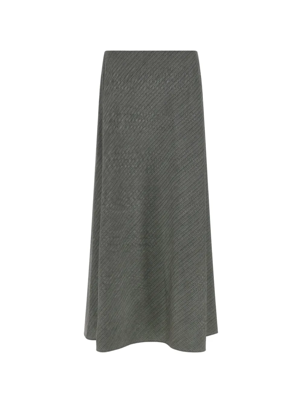 Alberta Ferretti herringbone-weave maxi A-line skirt - Grey