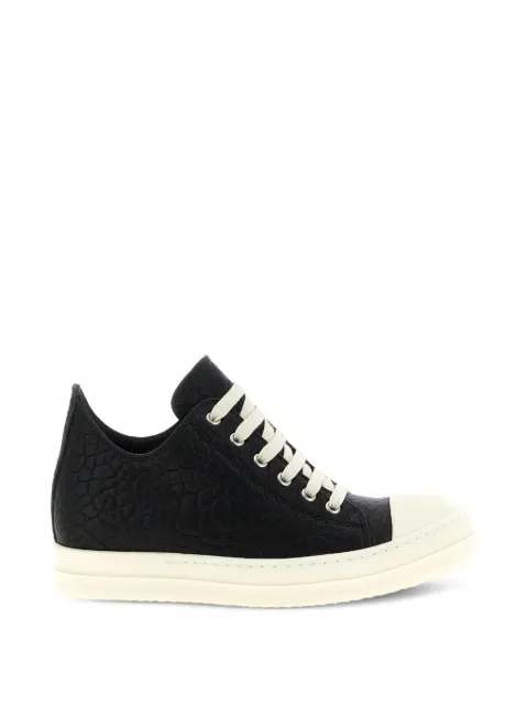 Rick Owens python-effect hammered leather sneakers