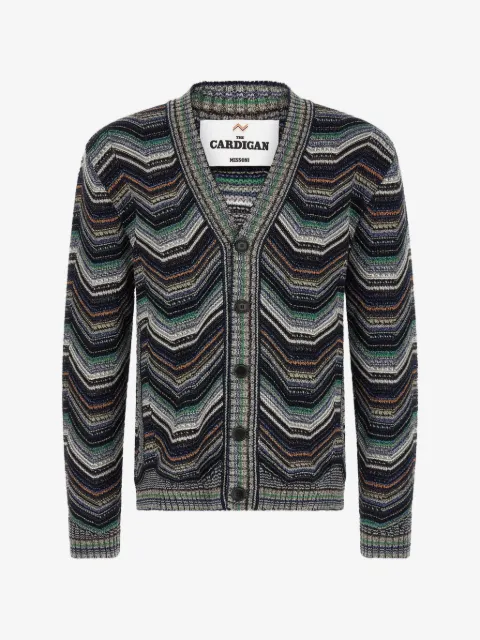 Missoni zigzag-knit V-neck cardigan