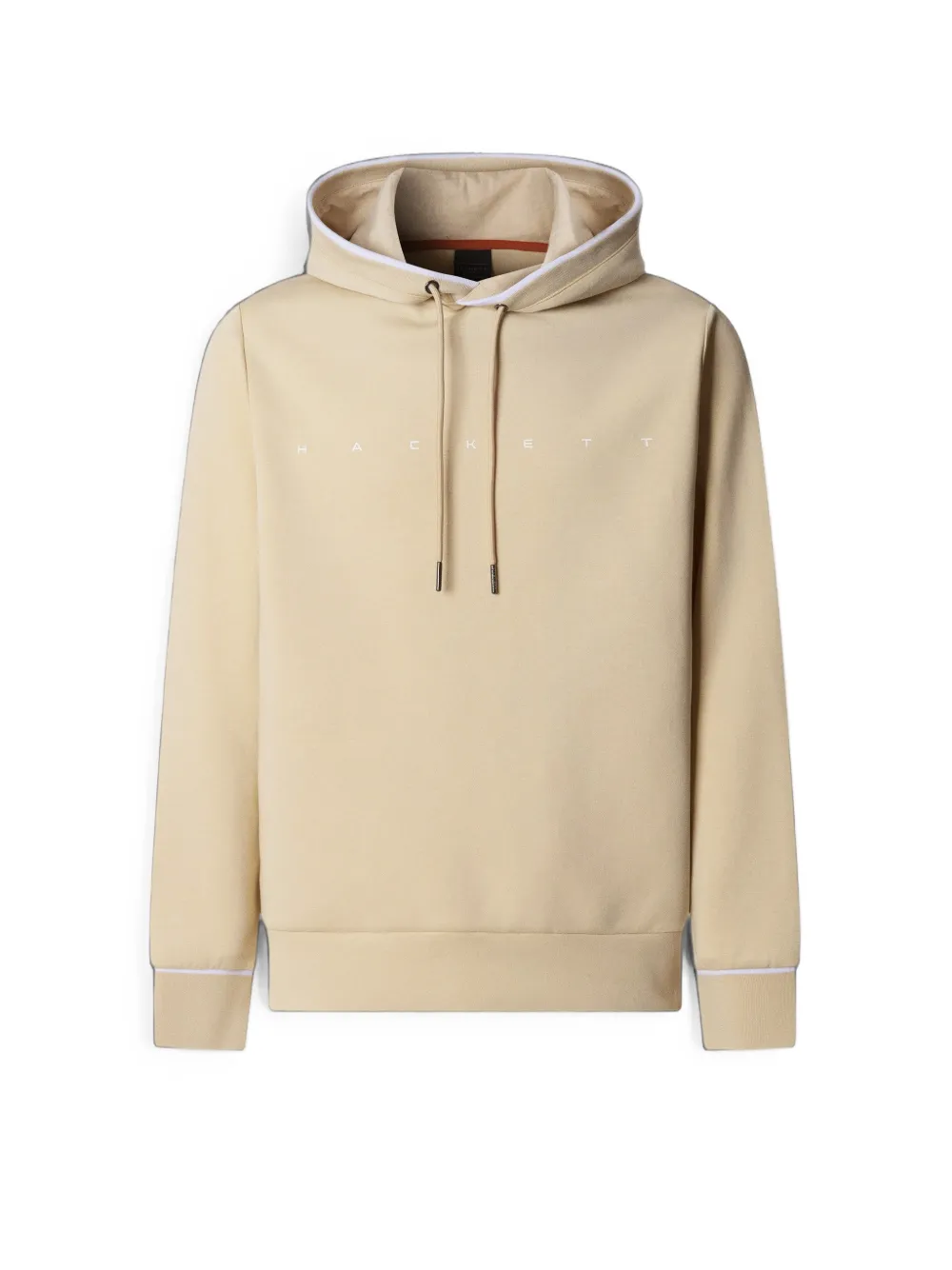 Hackett London Club hoodie met logoprint en trekkoord Beige