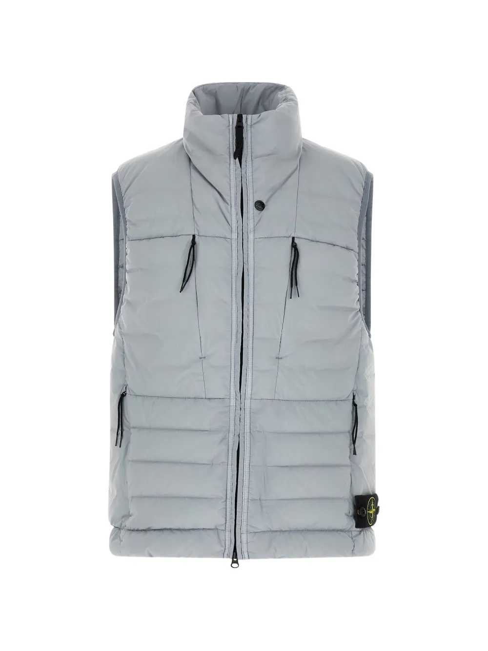 Stone Island quilted badge logo vest - Grigio