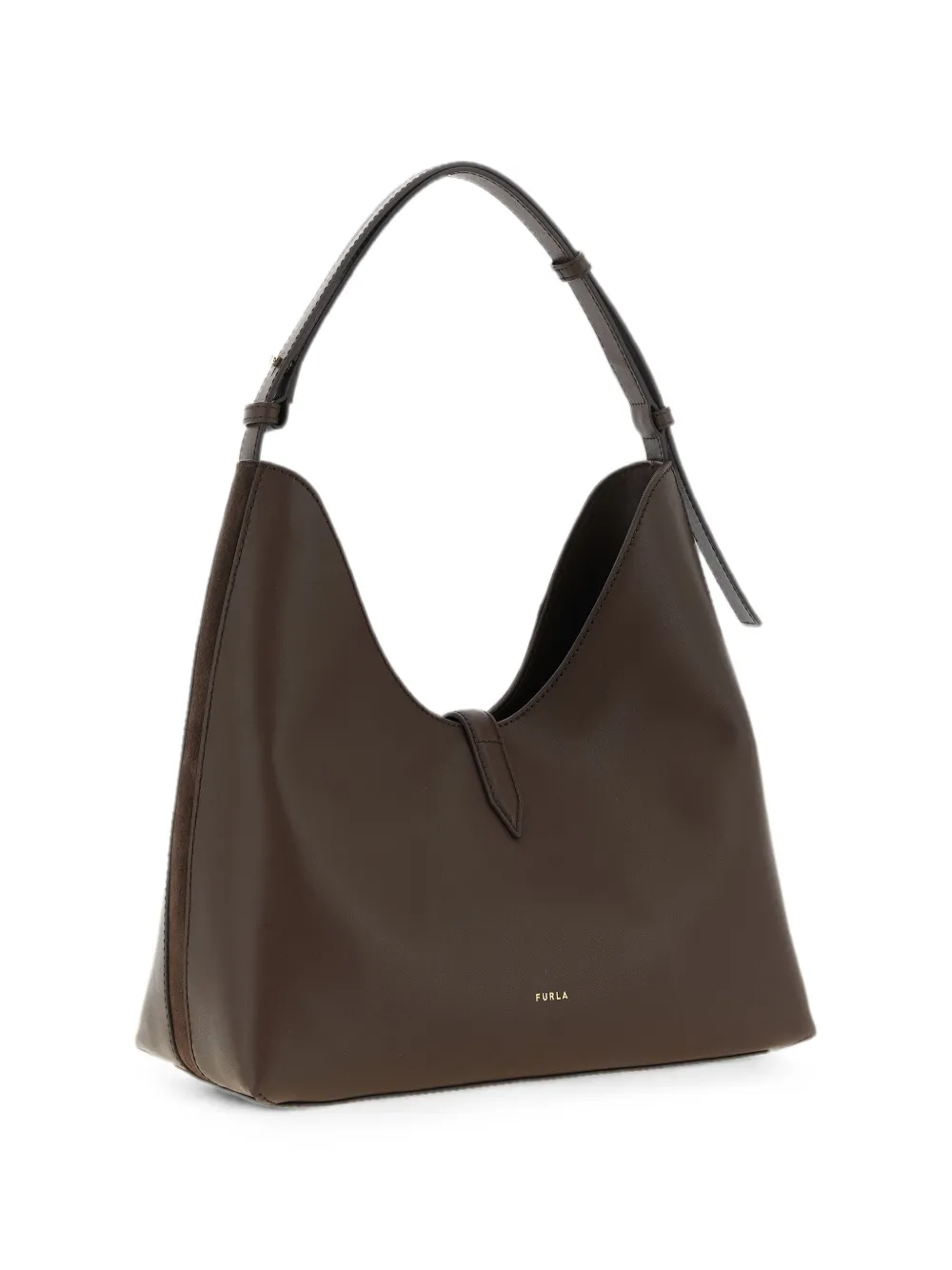 Furla M Goccia leren schoudertas Bruin