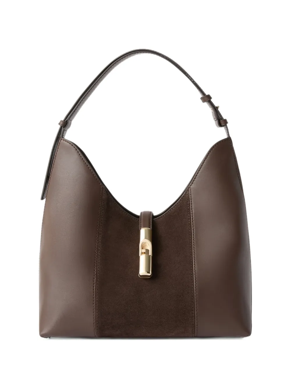 Furla M Goccia leather shoulder bag - Marrone