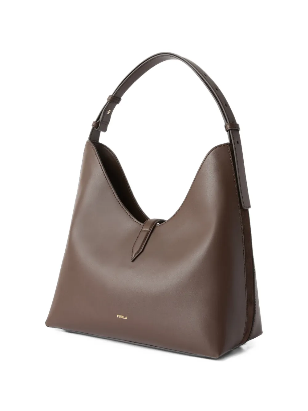 Furla M Goccia leren schoudertas Bruin