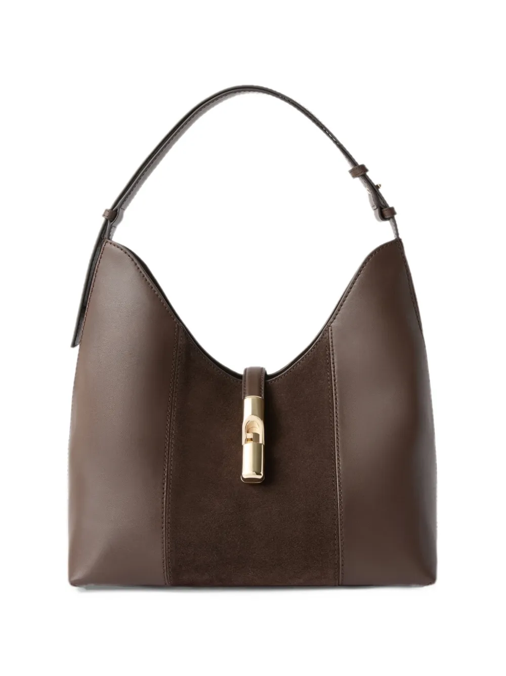 Furla M Goccia leather shoulder bag - Marrone