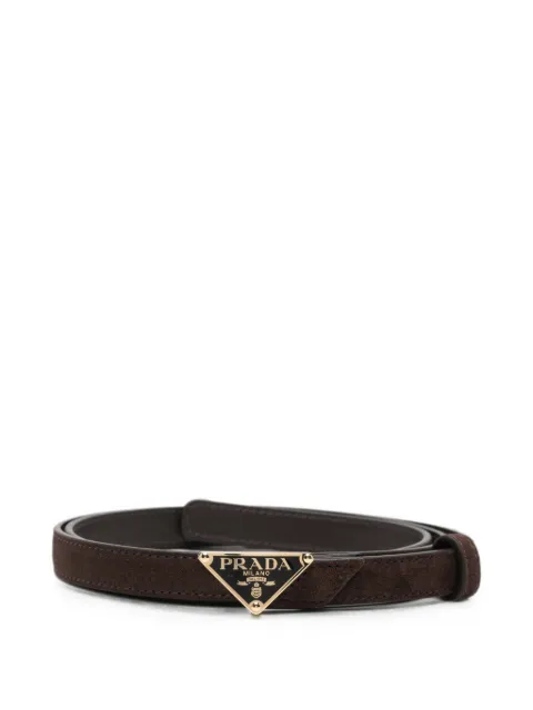 Prada logo-plaque belt