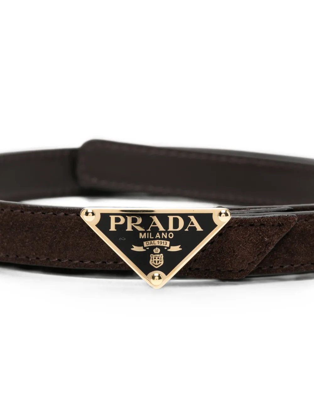 Prada logo-plaque belt Bruin