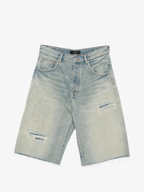 Purple Brand distressed raw-cut shorts