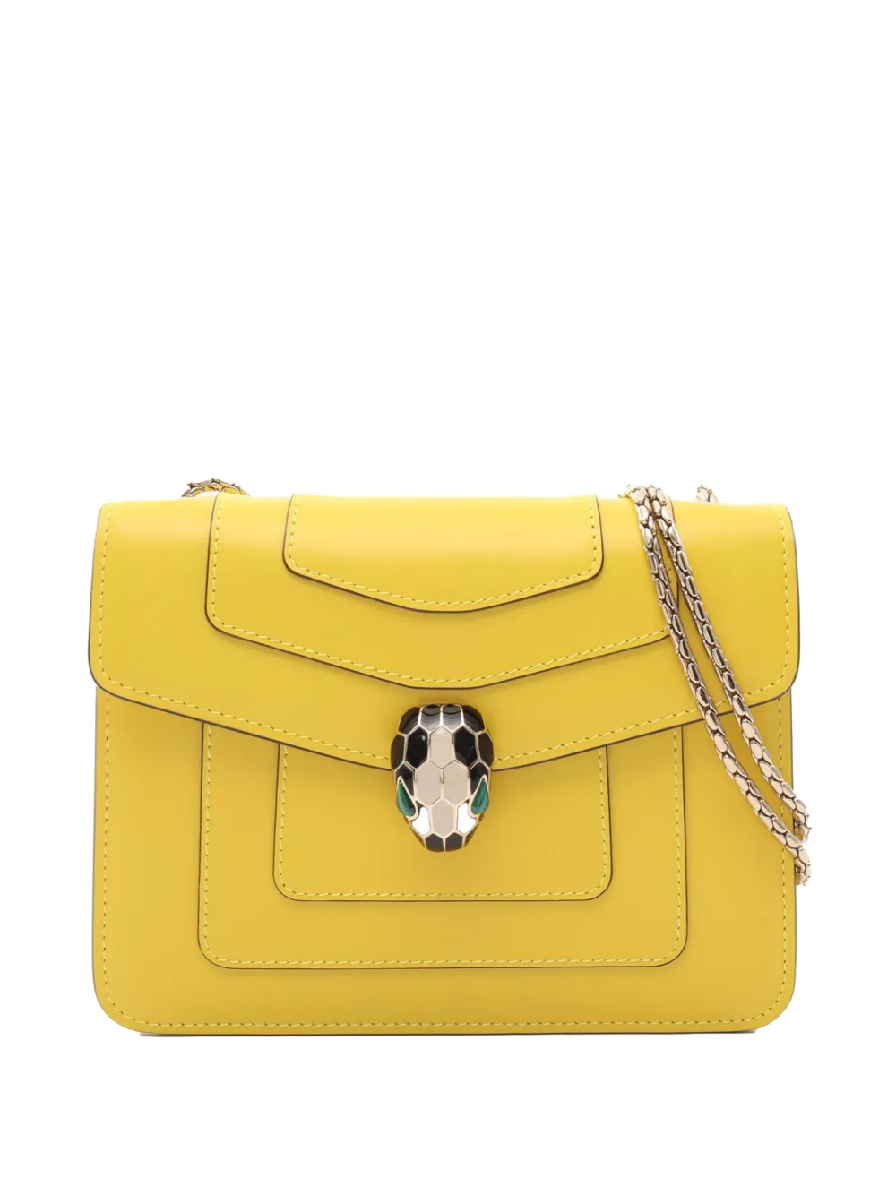 Bvlgari Pre-Owned 2012-2020 Small Leather Serpenti Forever crossbody bag - Gelb