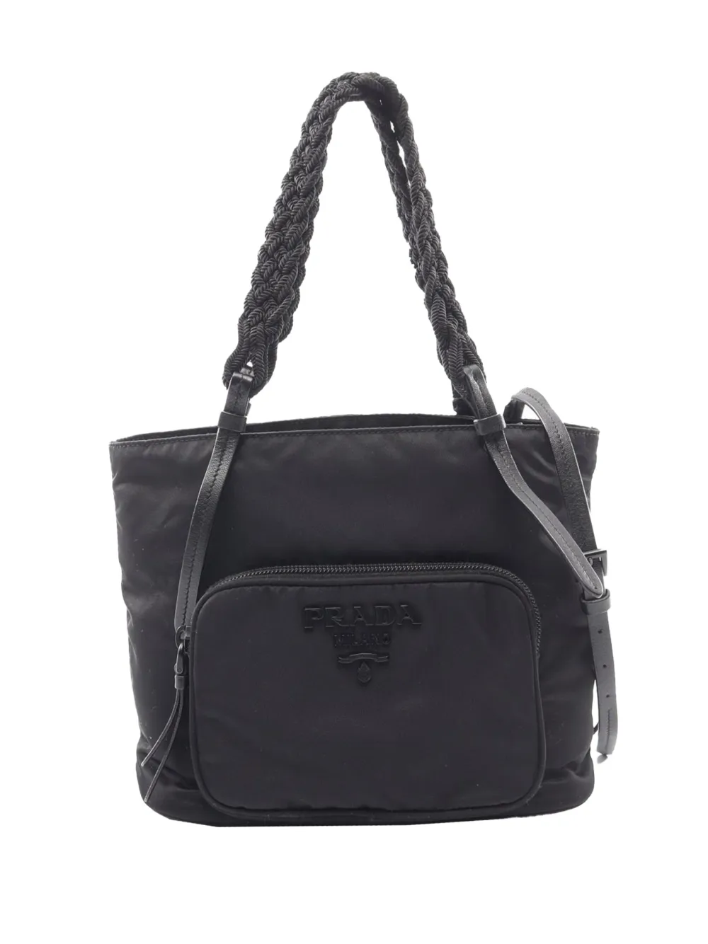 Prada Pre-Owned 2013-2026 Tessuto satchel - Schwarz