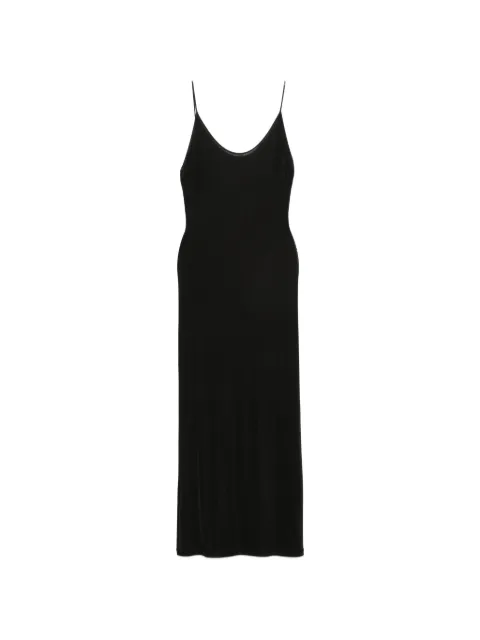 Saint Laurent vestido largo con espalda descubierta y tiras de cadena