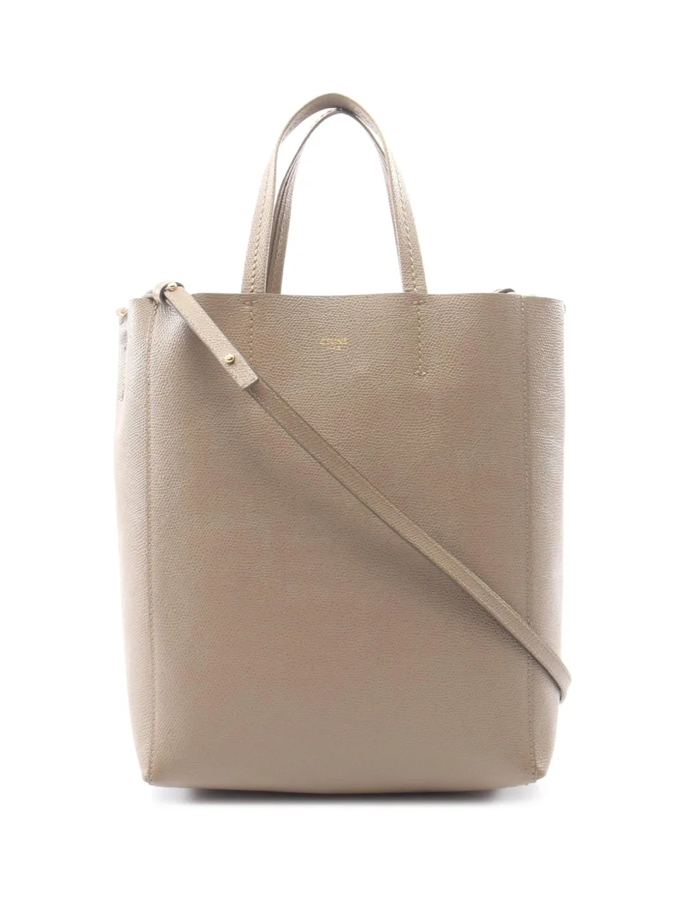 Celine Pre-Owned 2000-2026 Small Grained Calfskin Vertical Cabas satchel - Neutrals