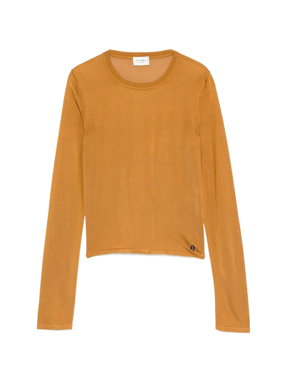Saint Laurent Cassandre sheer top in knit