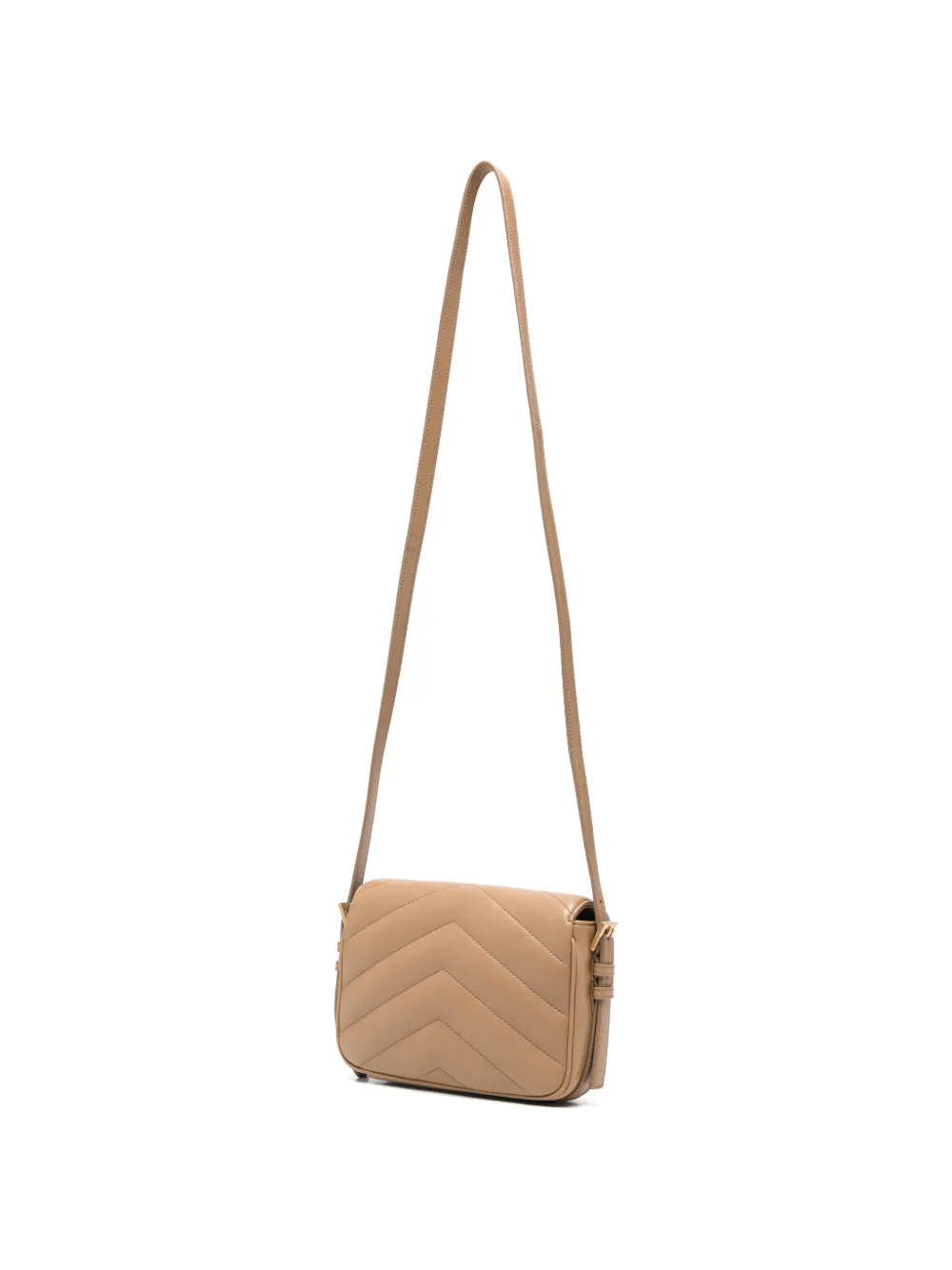 Saint Laurent Loulou Toy mini-crossbodytas Beige