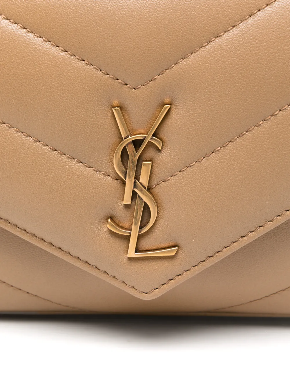 Saint Laurent Loulou Toy mini-crossbodytas Beige