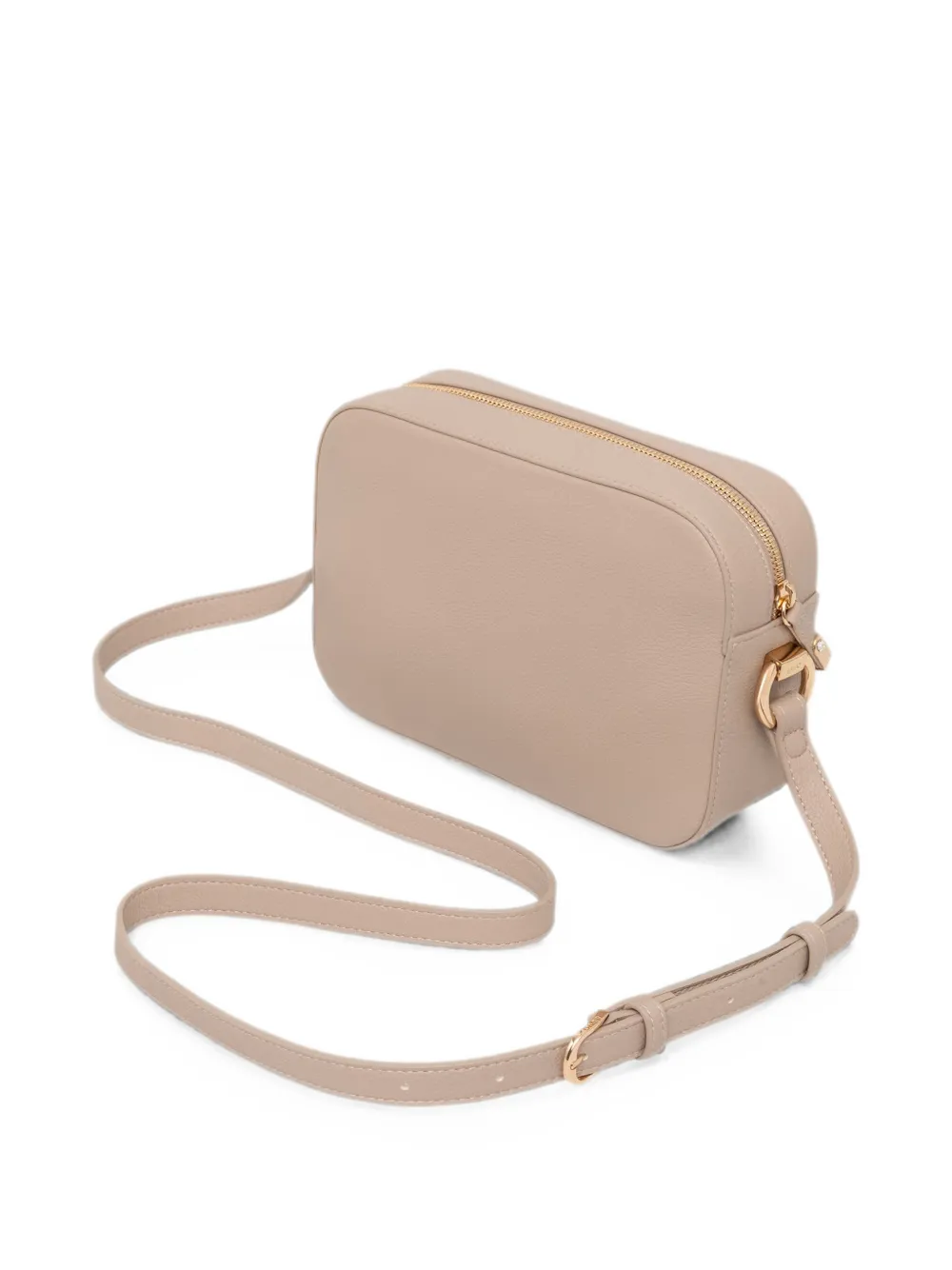 LIU JO Schoudertas met logoplakkaat en bewerkt effect Beige