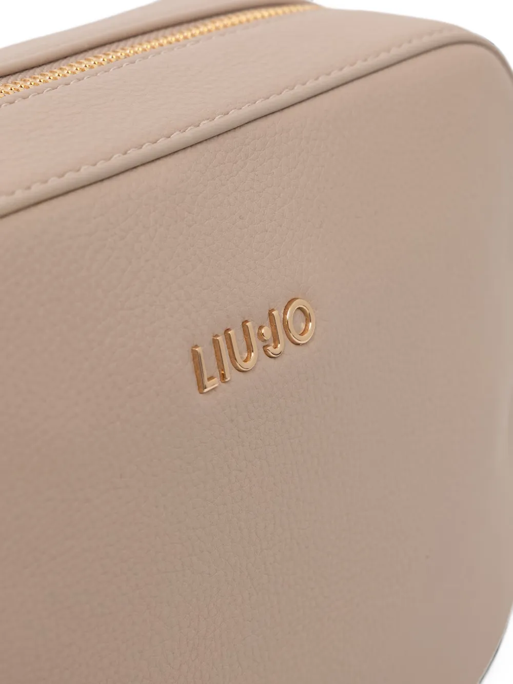 LIU JO Schoudertas met logoplakkaat en bewerkt effect Beige