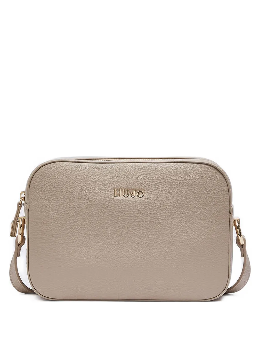 LIU JO logo-plaque pebbled-effect shoulder bag - Toni neutri