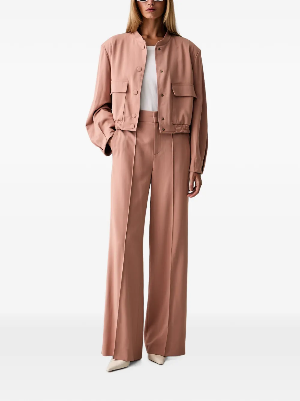 TWINSET Geplooide broek Roze
