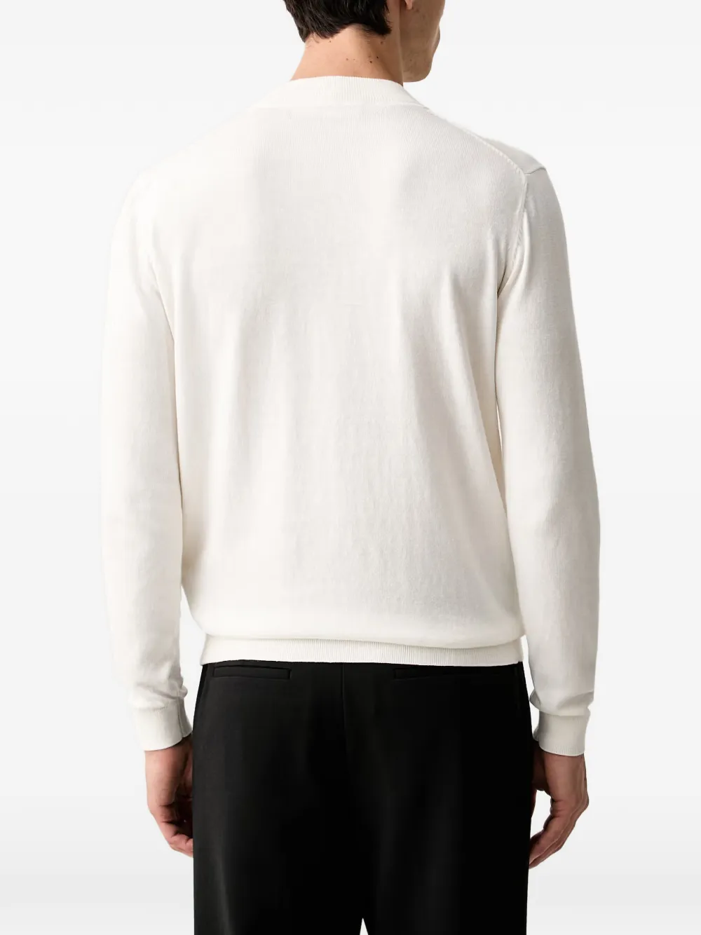 Karl Lagerfeld Trui met hoge hals en logo-patch Beige