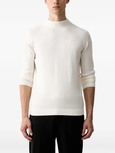 Karl Lagerfeld logo-patch mock-neck sweater