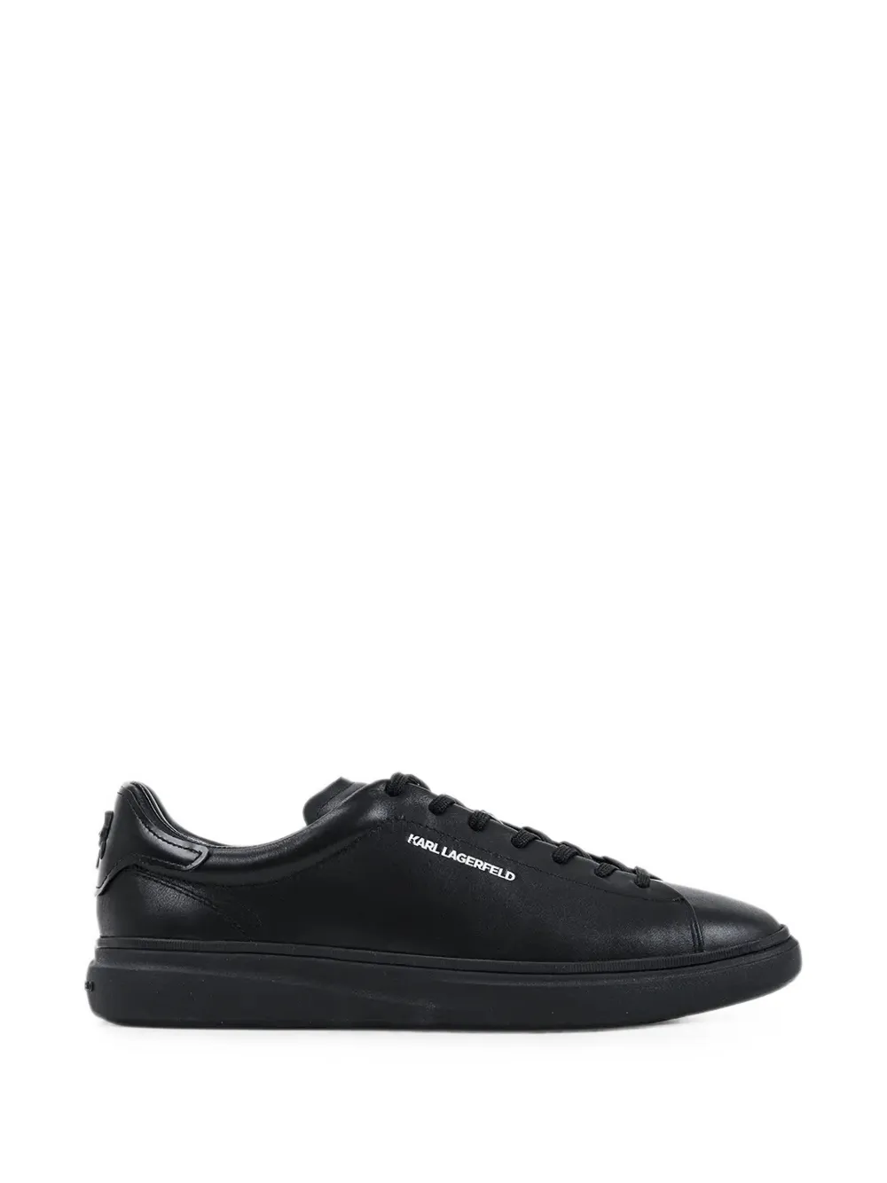 Karl Lagerfeld logo-print leather sneakers - Schwarz