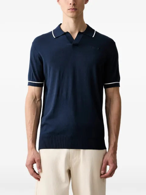 Karl Lagerfeld contrast-trim logo-embroidered polo shirt