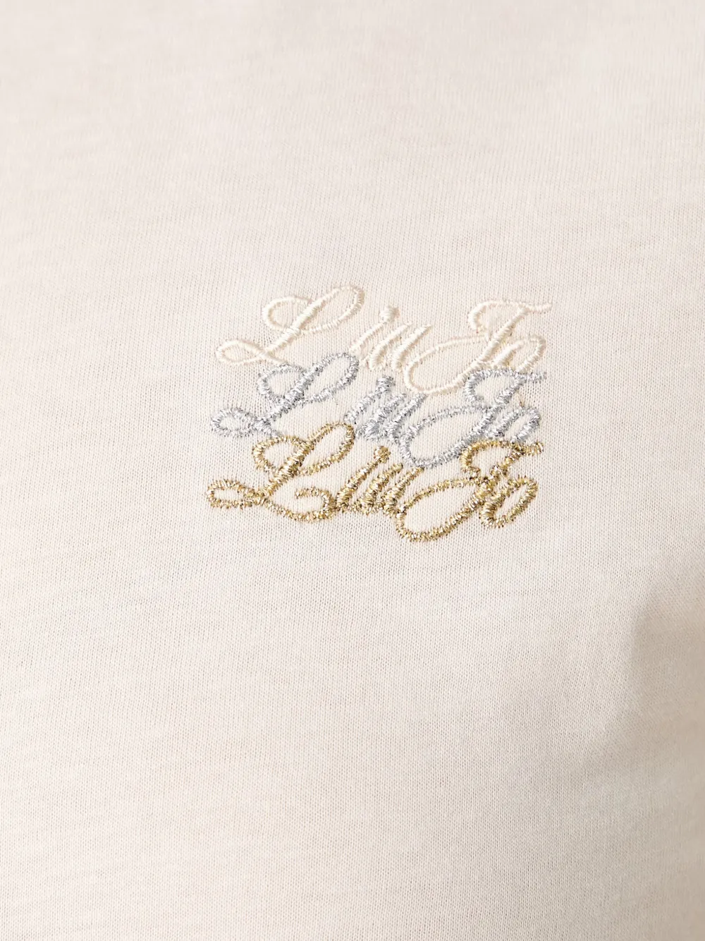 LIU JO T-shirt met geborduurd logo Beige
