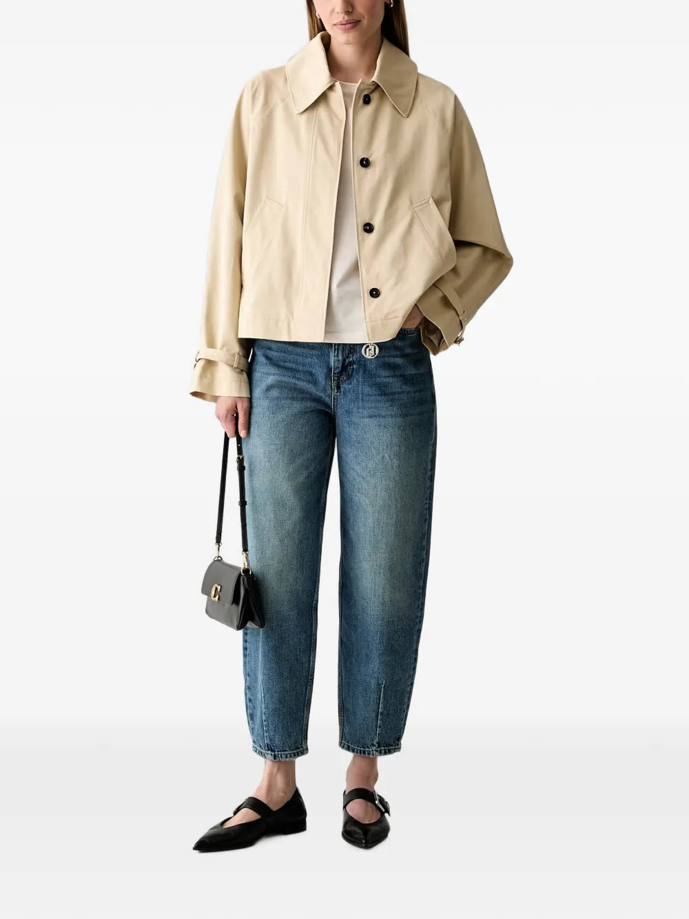 LIU JO T-shirt met geborduurd logo Beige