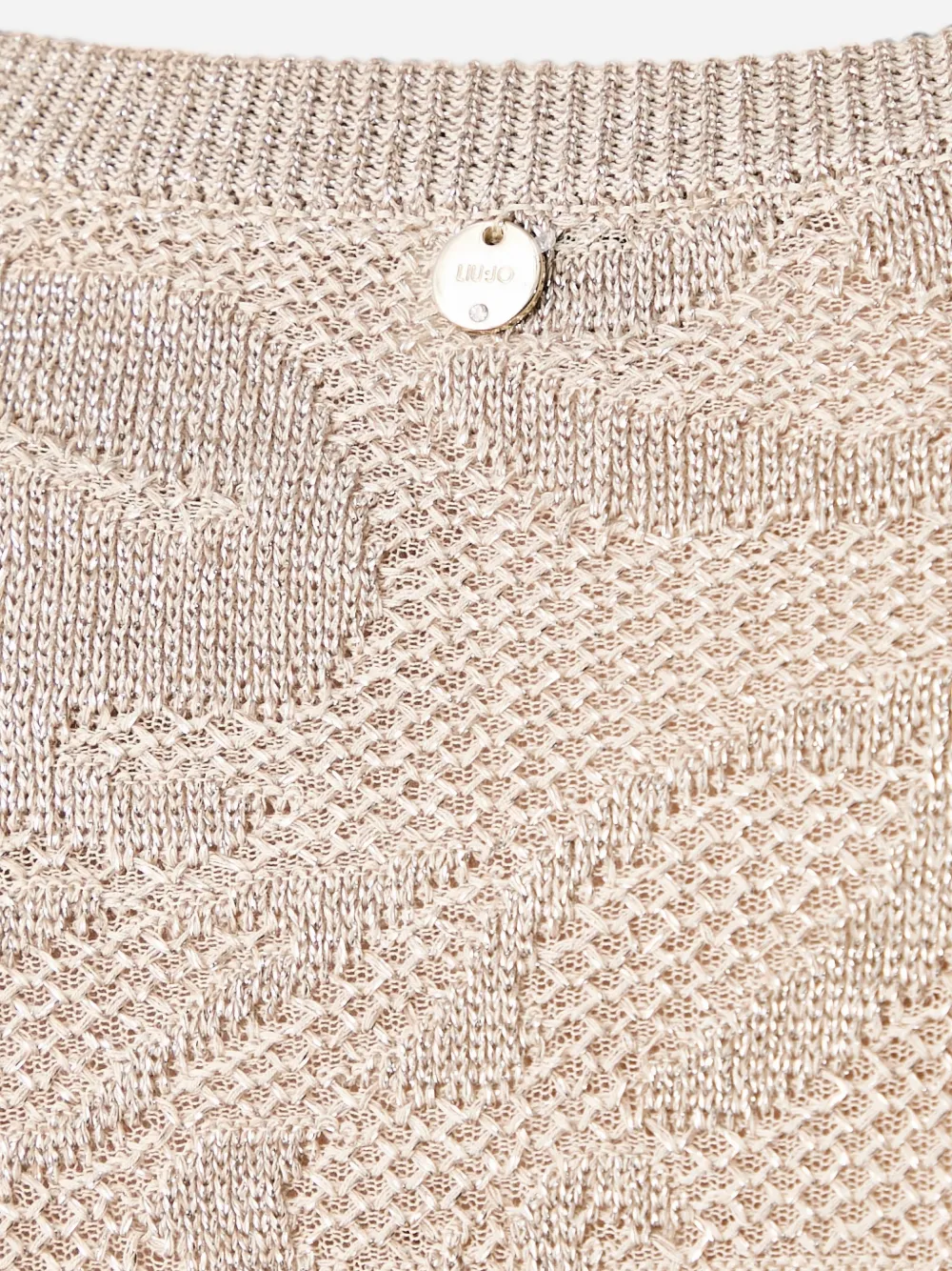LIU JO Trui met bloemjacquard Beige