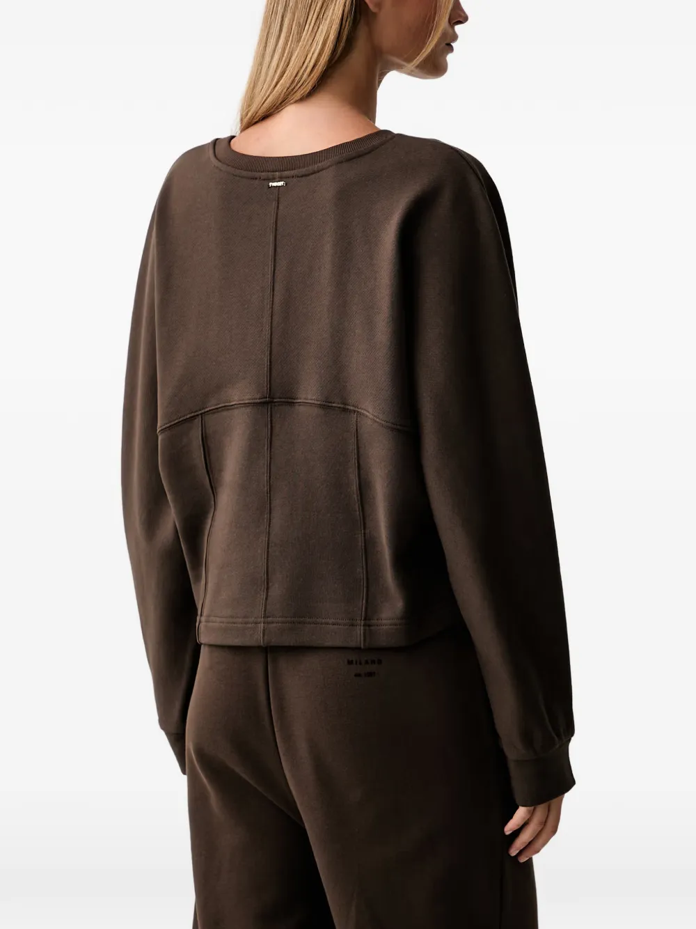 TWINSET seam-detail cotton sweatshirt Bruin