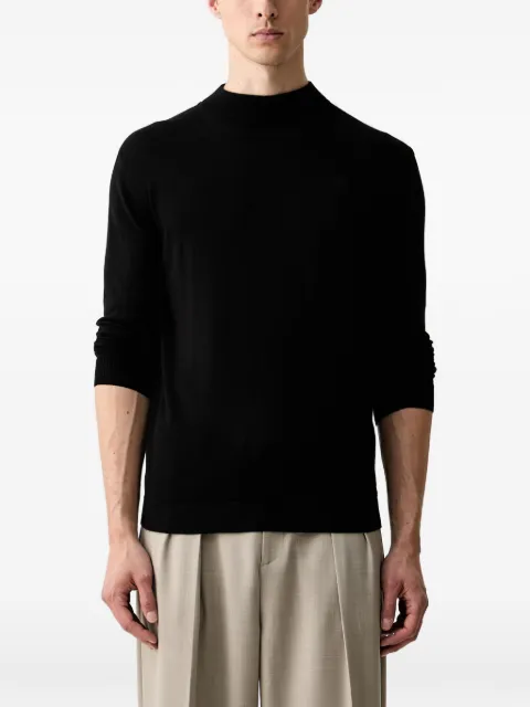 Karl Lagerfeld logo-embroidered mock-neck sweater