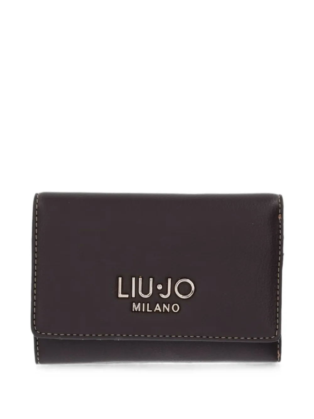 LIU JO logo-plaque topstitched wallet - Braun