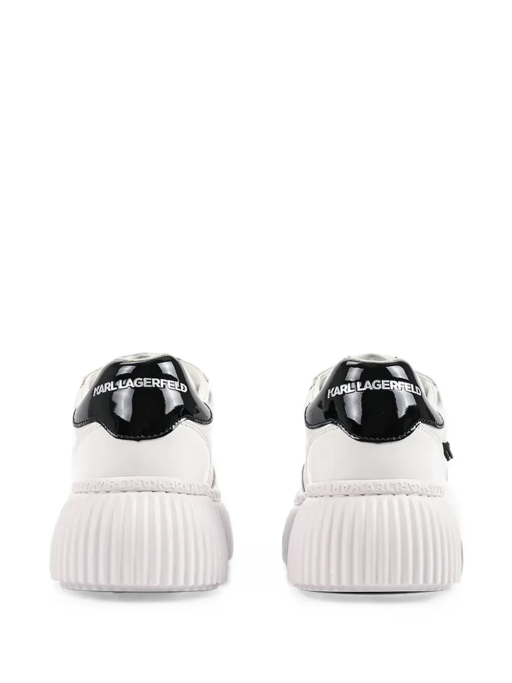 Karl Lagerfeld pearl-embellished platform sneakers Wit