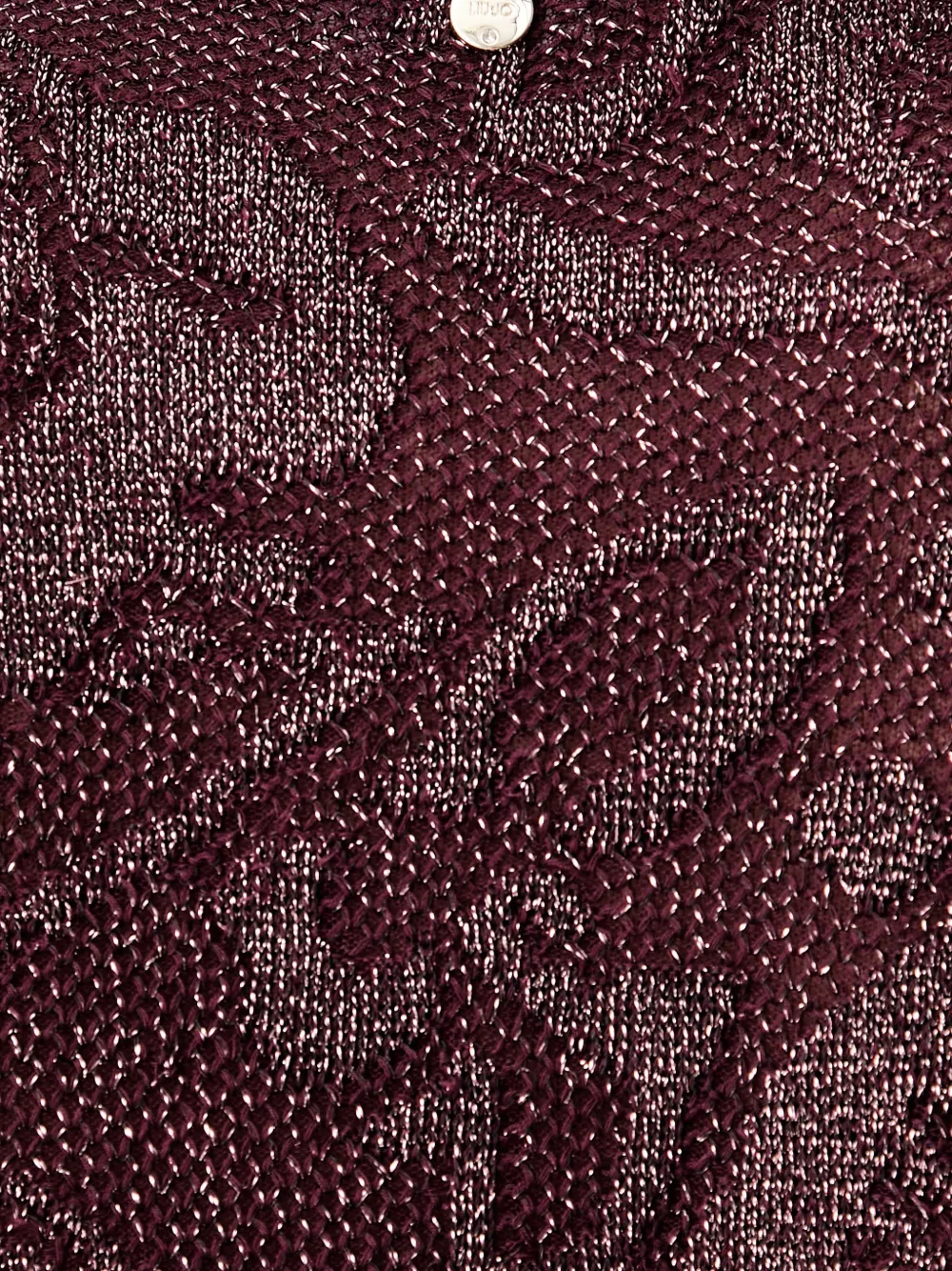 LIU JO Trui met bloemen-jacquard en lamé Paars