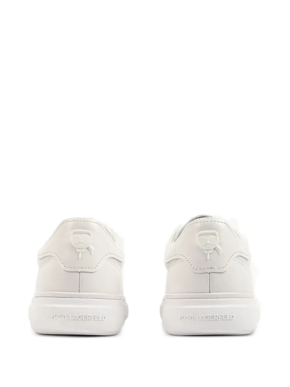 Karl Lagerfeld logo-embossed leather sneakers Wit