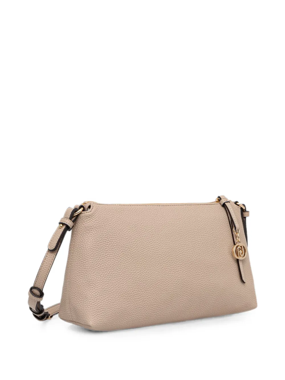LIU JO Schoudertas met logo-bedel en kiezel-effect Beige