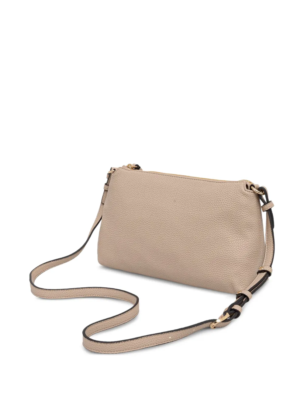LIU JO Schoudertas met logo-bedel en kiezel-effect Beige