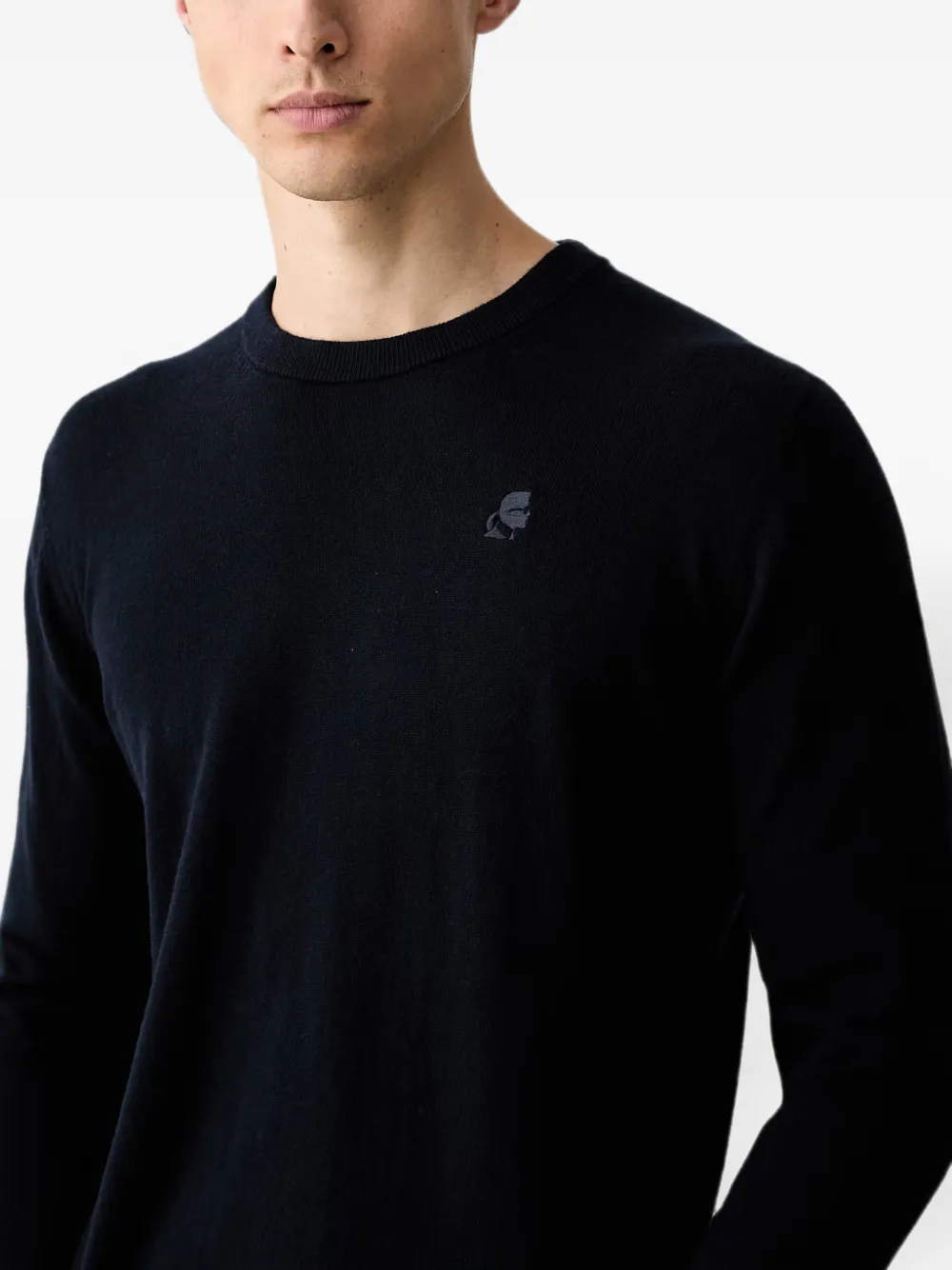 Karl Lagerfeld Trui met logopatch Blauw